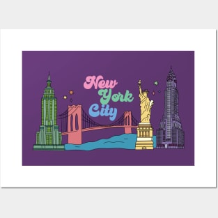 New York City Skyline Posters and Art